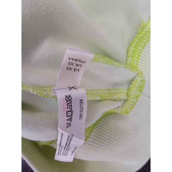 Free People FP Movement Crop Sweater Top Sz XS Short Sleeves Ribbed Yellow Green - Picture 5 of 9